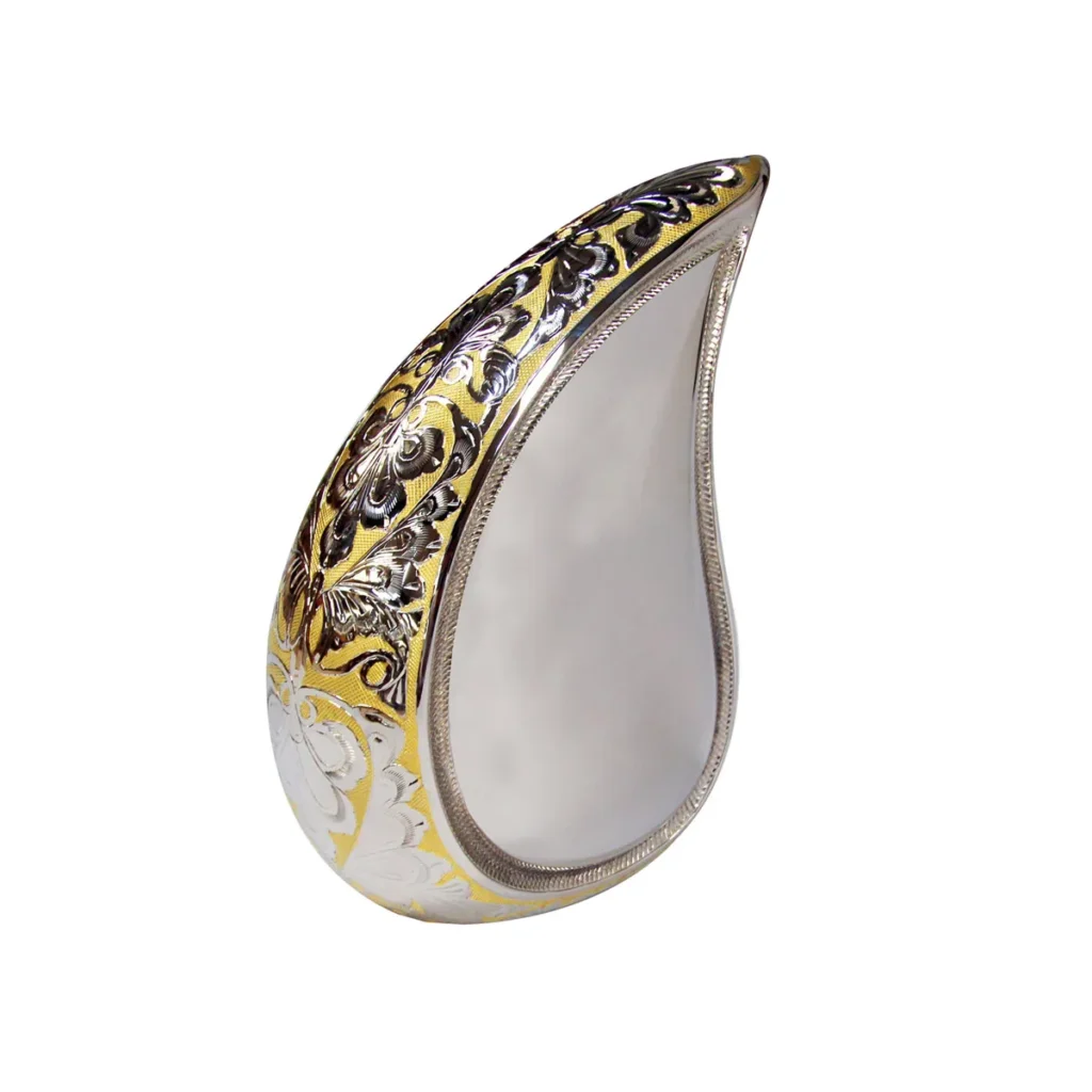 Floral Teardrop Urn