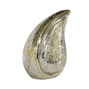Patterned Floral Teardrop Urn